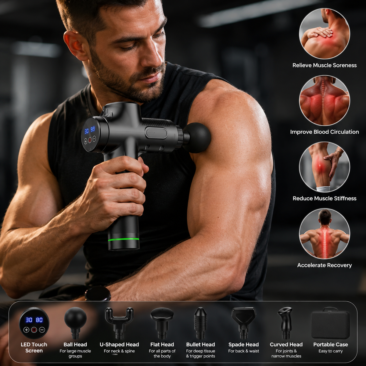 مسدس تدليك عضلي (Massage Gun)